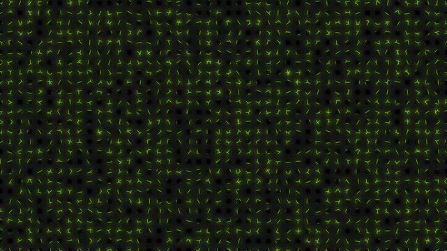 Abstract dark green digital matrix code pattern background