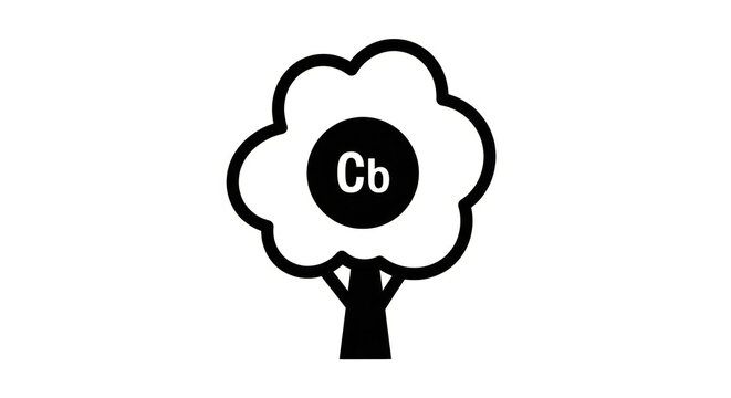 Cannabis tree symbol logo design.