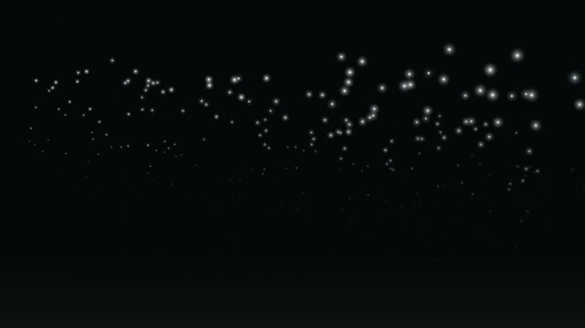 Seamless looping dark tech background with floating particle lights and glowing dots.