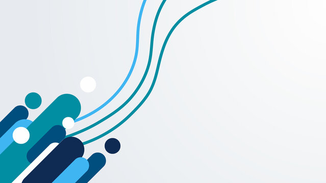 Abstract background with flowing blue lines and rounded shapes creating a sense of movement and connectivity suitable for corporate presentations and digital media.