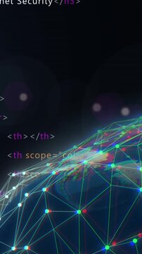 Animation of network of connections over globe