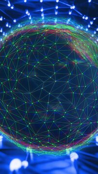 Animation of network of connections over globe