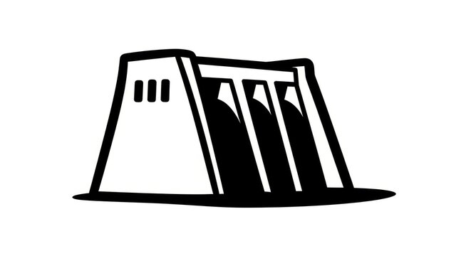 Simple illustration of ancient temple.