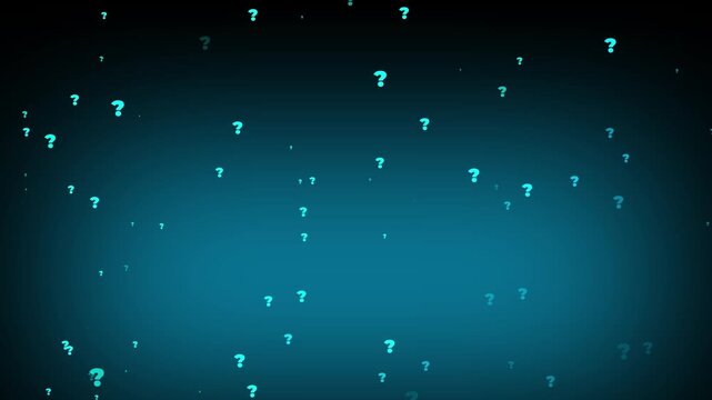 Cartoon comic questions marks flying animated.4k motion graphics video