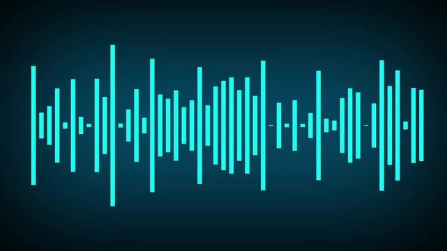 colling icon with user icon and audio waves. Animated visualization of audio sound waves surrounding a person icon against a green background.4k motion graphics video