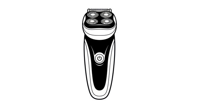 Electric Rotary Shaver Vector Illustration