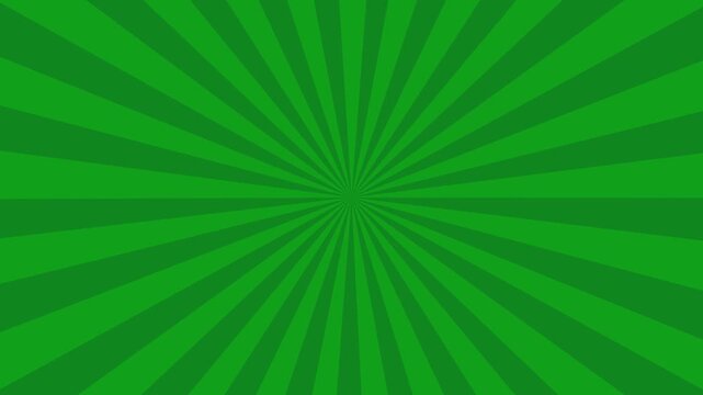 Green sunburst background rotating radial rays, Abstract background featuring a vibrant green sunburst patter, Textured green sunburst background. Abstract sunray radiating light rays vector