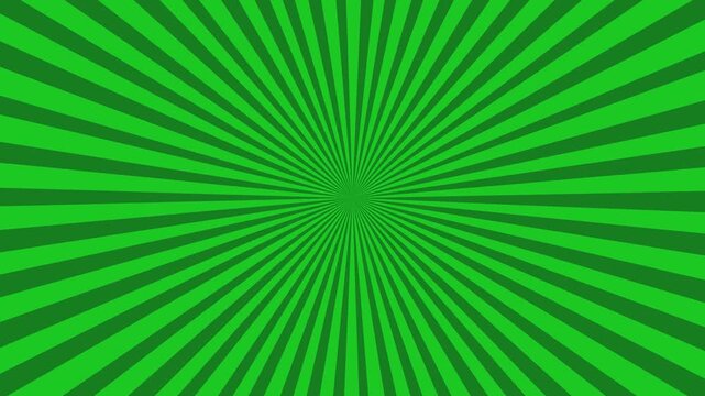 Green sunburst background rotating radial rays, Abstract background featuring a vibrant green sunburst patter, Textured green sunburst background. Abstract sunray radiating light rays vector