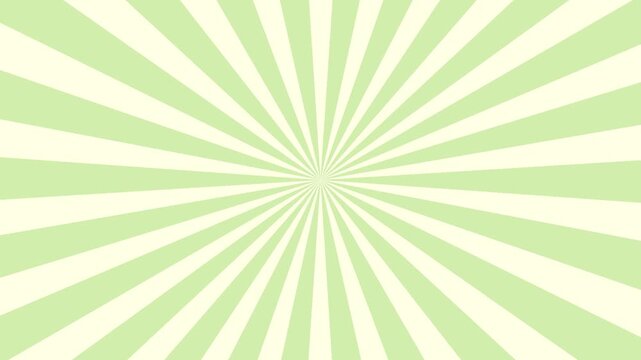 Green sunburst pattern with rotating central vortex, Rotating lime green sunburst rays loop motion background hd. Green Rotating Sunburst Retro Background with cartoon rays in 4K