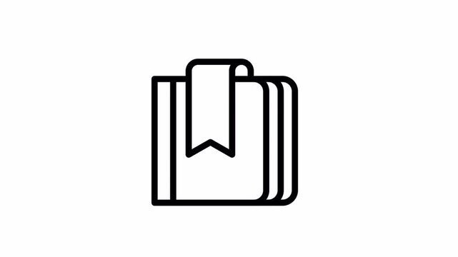 bookmark minimalist stroke animation