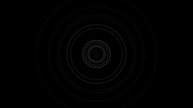 Concentric circular rings expanding outward as a seamless looping tech background animation