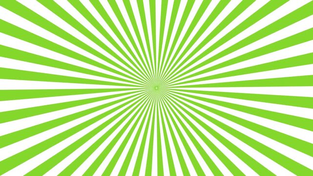 Green sunburst pattern with rotating central vortex, Rotating lime green sunburst rays loop motion background hd. Green Rotating Sunburst Retro Background with cartoon rays in 4K