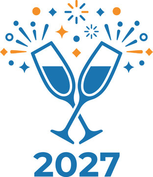 Celebration Event 2027 Champagne Toast Icon