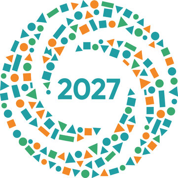 Abstract Design 2027 Geometric Circle Icon
