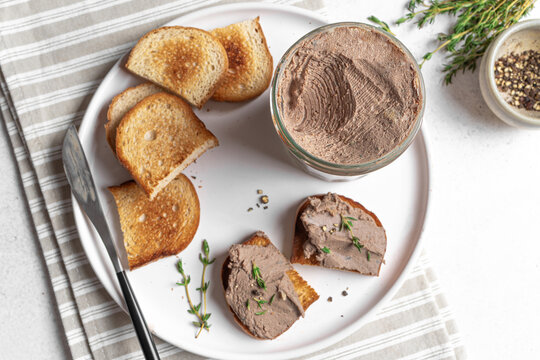 Homemade smooth liver pate