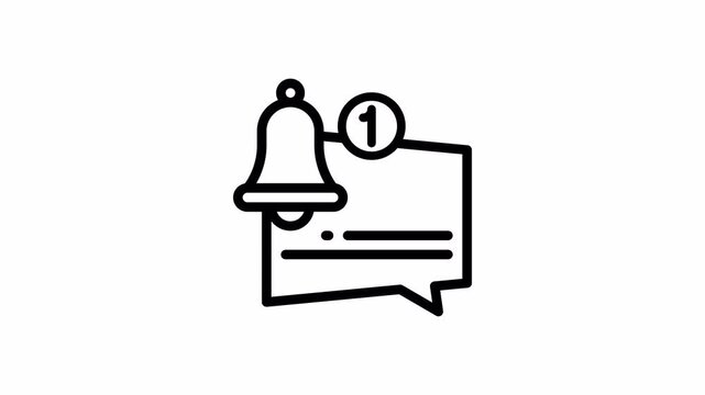 notification minimalist stroke animation