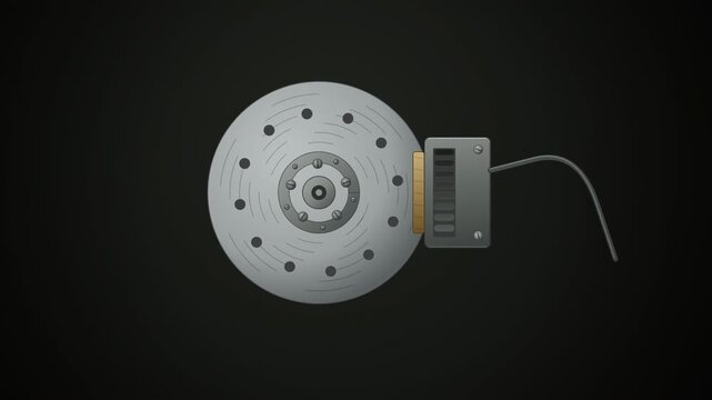 Abstract animated friction wear making contact drawn as yellow and gold lines and shapes on a deep dark background. Seamless looping 4K motion graphics video with free space for text, ideal for techno
