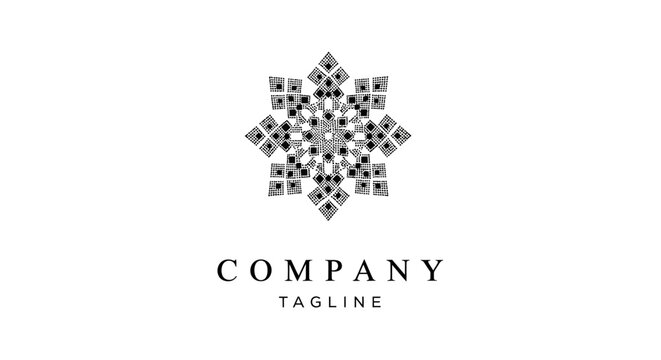 Minimalist vector logo design featuring clean geometric lines and professional abstract shapes, isolated on a white background for modern corporate branding and visual identity.