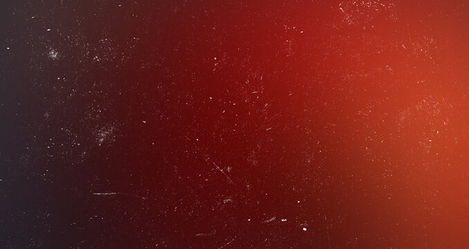Moody dark red gradient background with vintage analog film texture and realistic dust scratches for cover design.