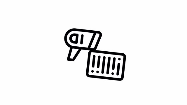 barcode minimalist stroke animation