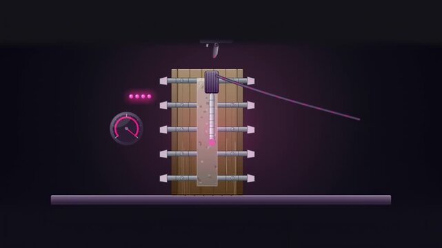 Abstract animated formwork concrete being poured drawn as amber and orange lines and shapes on a deep dark background. Seamless looping 4K motion graphics video with free space for text, ideal for ind