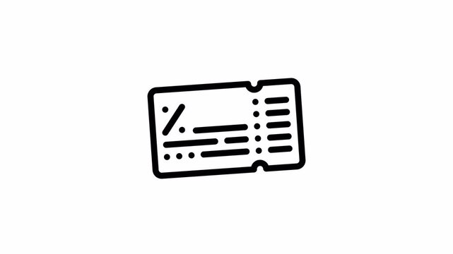 coupon minimalist stroke animation
