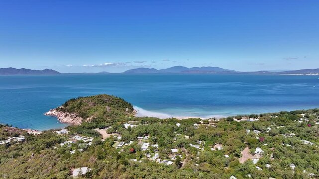 Spectacular cinematic aerial footage of Arcadia Magnetic Island Queensland Australia