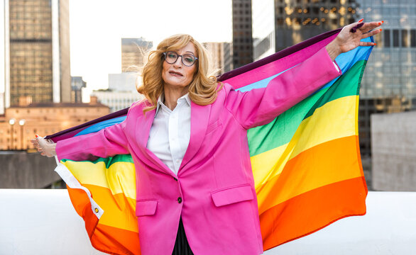 Transgender business woman lifestyle moments in downtown, Los angeles.