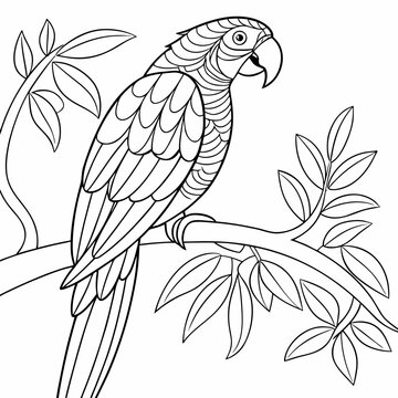 vector illustration of a parrot