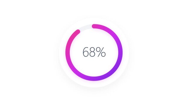 Minimalist design showing zero percent progress on white background