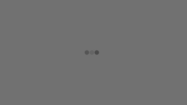 Animation loading bar 3 dots looping progress icon on black background Loading is indicated by a dot.