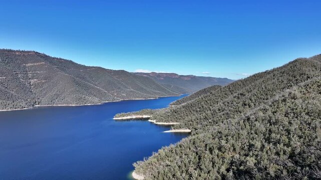 Spectacular aerial footage of Talbingo Dam NSW Australia