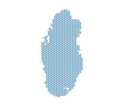 Qatar Country Map Data Visualization Design