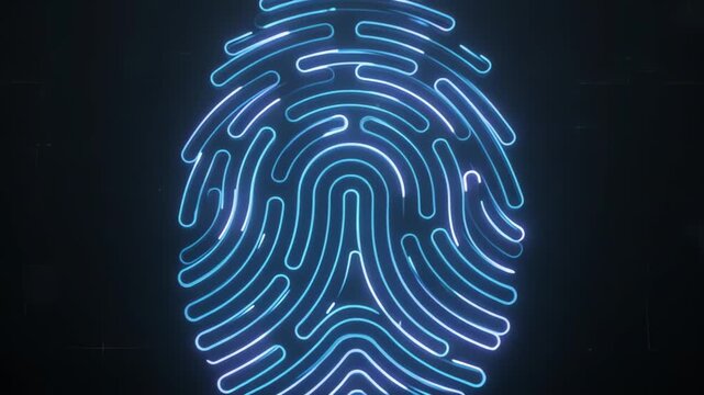 Modern glowing finger vein pattern on dark background