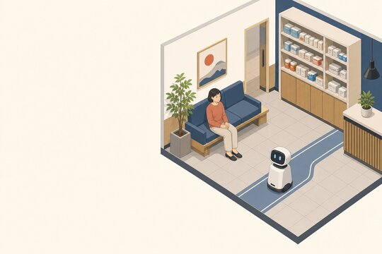 AI queue assistance in Japanese pharmacy