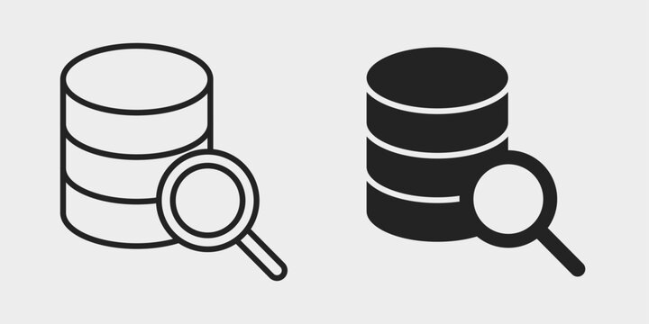 Data Search Icon represents finding, locating, and retrieving specific information from databases, digital records, documents, and organized data systems.