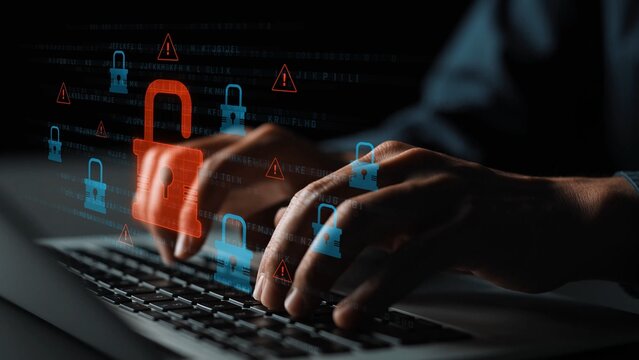 Digital security concept illustrating a cybersecurity breach, with a red unlocked padlock indicating data exposure among secure systems, emphasizing system vulnerability and risk Marrow