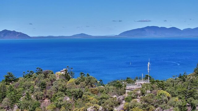 Spectacular cinematic aerial footage of The Forts Magnetic Island Queensland Australia