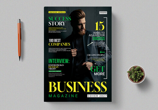 Business Magazine Cover Design Template