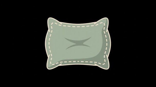 Cozy Decorative Pillow Animated Vector Icon with Soft Compression