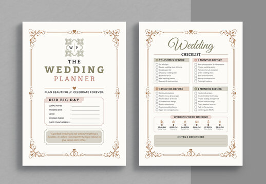 Wedding Planner Template Layout