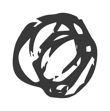 Hand drawn scribble circle with rough textured strokes in an expressive doodle style isolated on a light background. Abstract artistic vector illustration perfect for highlighting content, annotations