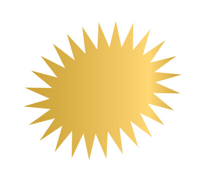 Golden Starburst Badge and Label Set for Promotions Awards and Business Design Vector Illustration