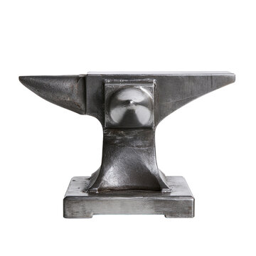 Traditional Metal Anvil Tool For Blacksmithing Isolated On White Background