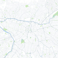 Fototapeta premium Minimal vector city map of Sao Paulo with streets, parks and road network