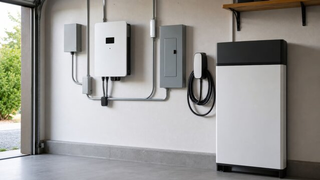 Generic solar inverter and disconnect equipment installed beside a home battery, for electric homes, vehicle charging and grid resilience