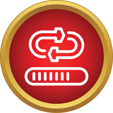 Syncing arrows and progress bar indicating data transfer or system update