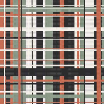 Warm Terracotta & Sage Cabin Plaid
