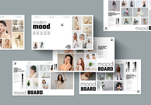 Fashion Mood Board Presentation Template Layout