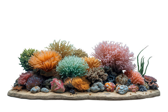 Colorful Coral Reef Garden with Marine Plants